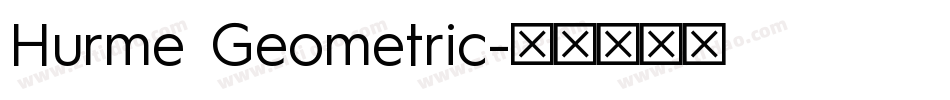 Hurme Geometric字体转换